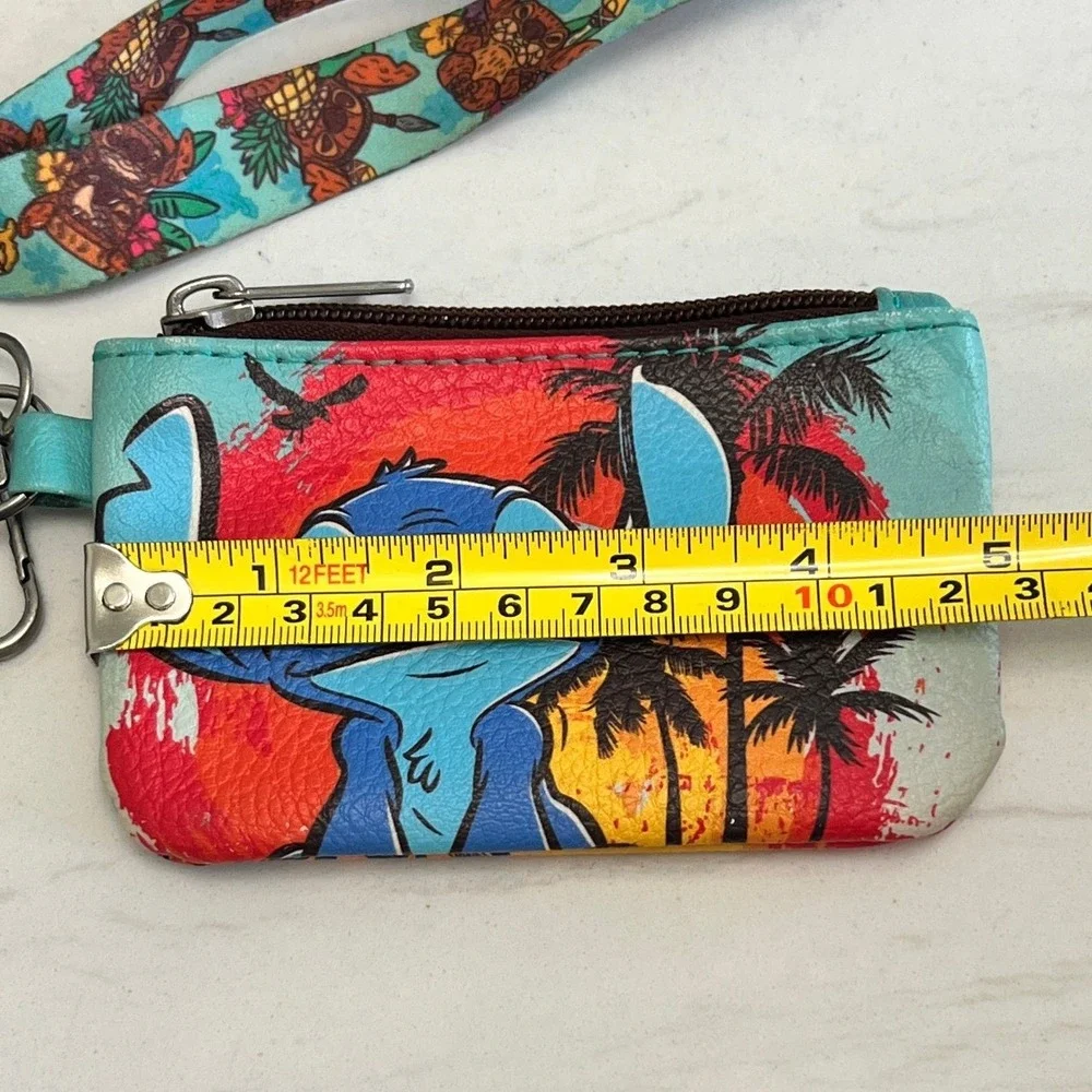 Loungefly Wallet Disney Stitch Lanyard ID Holder Coin Purse Travel‎ Keychain